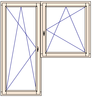 Balkonové dveře a jednokřídlé okno